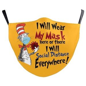 💗Dr. Seuss Face Mask 💯Cotton Adjustable❌ LAST 1 ❌